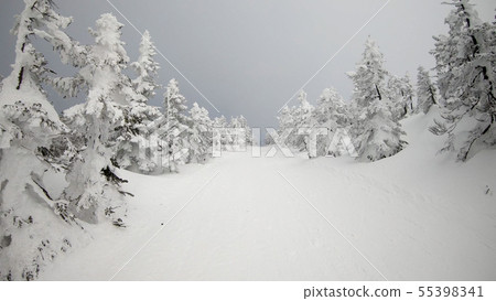 Shiga Kogen winter Yokote mountain ski area drone video Shiga Kogen winter Yokote mountain ski area drone video 55398341