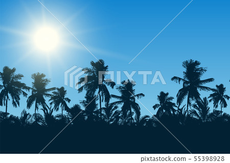 Realistic illustration of blue sky with shining Realistic illustration of blue sky with shining 55398928