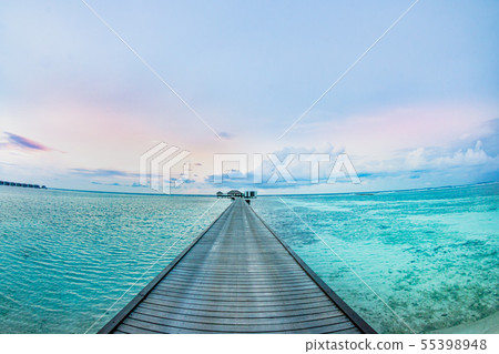 Maldives blue sea 55398948