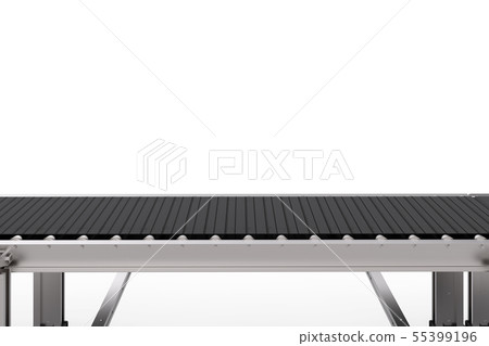 rubber conveyor belt isolated on white 55399196