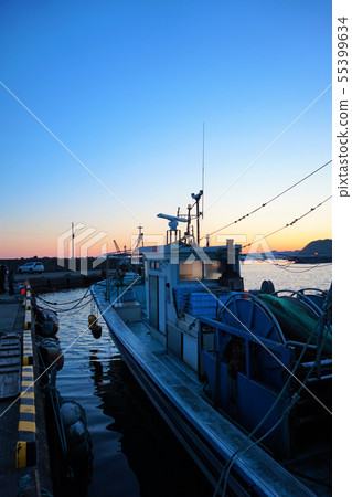 Niigata Prefecture Izumozaki Fish Port Sea Japan Sea Fishing Sunrise Sunset Horizon Niigata Prefecture Izumozaki Fish Port Sea Japan Sea Fishing Sunrise Sunset Horizon 55399634