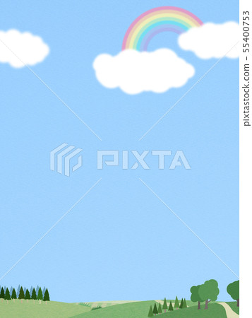 Background-Sky-Clouds-Rainbow-Landscape 55400753