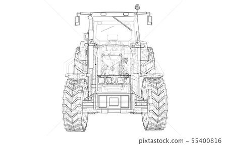 Farm Tractor Concept. Vector 55400816