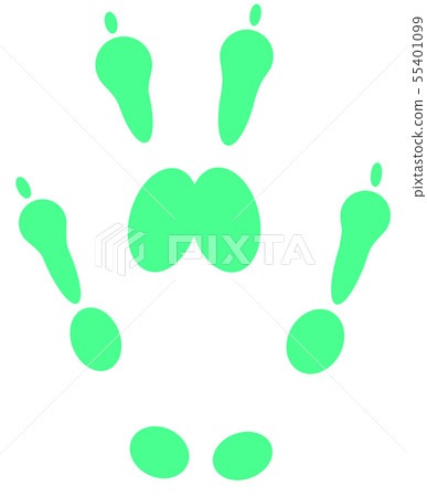 The foot of a mouse (blue green) 55401099