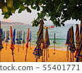 Relaxing on pattaya beach in thailand 55401771