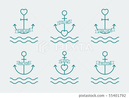 anchor and heart set 55401792