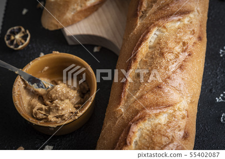 French bread and peanut butter 55402087