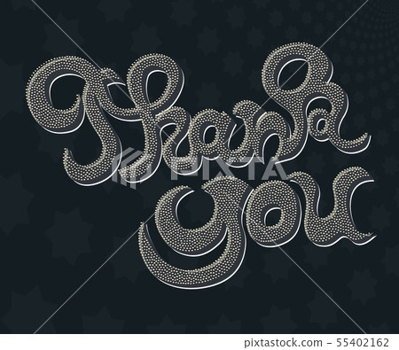 Thank You Hand lettering Greeting Card. Thank You Hand lettering Greeting Card. 55402162