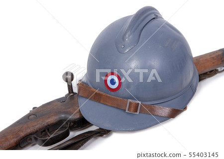 french military helmet of the First World War with french military helmet of the First World War with 55403145