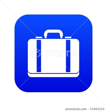 Suitcase Icon Digital Blue Stock Illustration