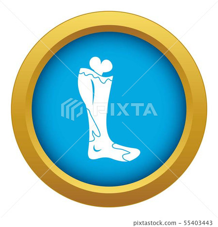 Zombie leg icon blue vector isolated Zombie leg icon blue vector isolated 55403443