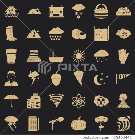 Weather icons set, simple style 55403445
