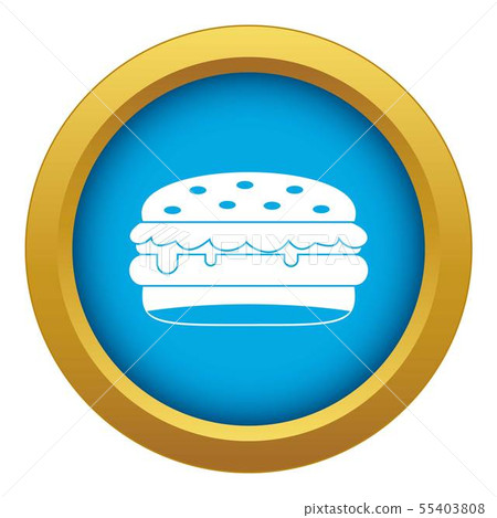 Burger icon blue vector isolated Burger icon blue vector isolated 55403808