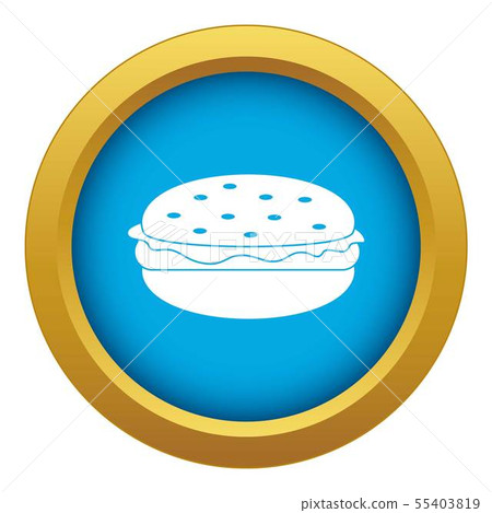 Burger icon blue vector isolated 55403819