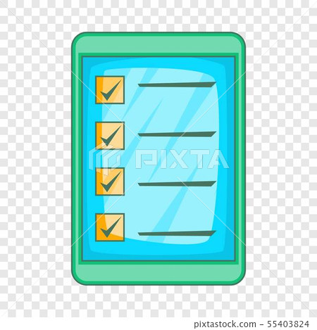 Digital checklist icon, cartoon style Digital checklist icon, cartoon style 55403824