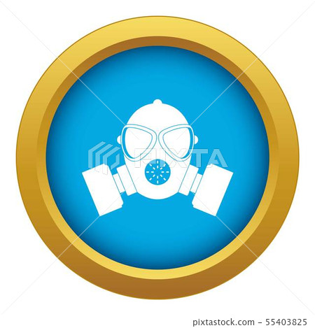 Respirator icon blue vector isolated Respirator icon blue vector isolated 55403825