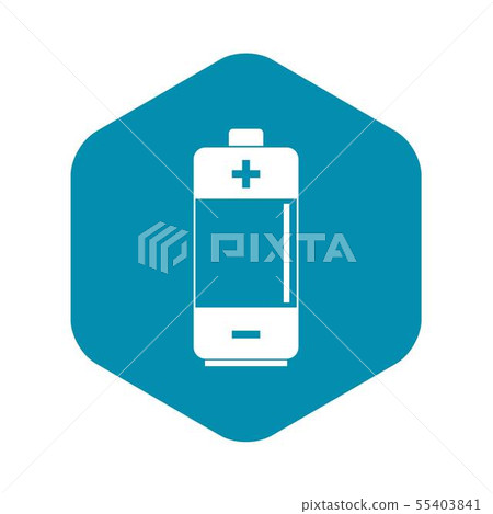 Alkaline battery icon, simple style Alkaline battery icon, simple style 55403841
