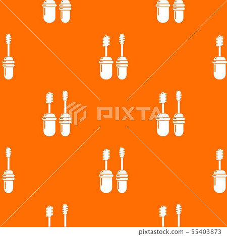 Mascara brush pattern vector orange 55403873