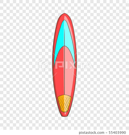 Color surfboard icon, cartoon style Color surfboard icon, cartoon style 55403990