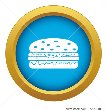 Burger icon blue vector isolated 55404013