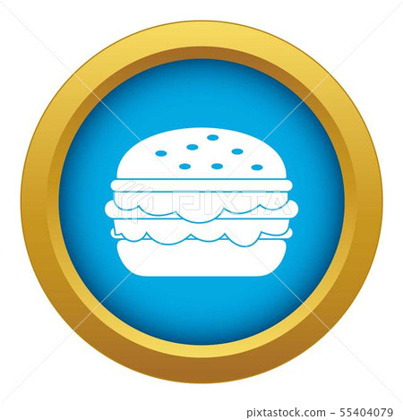 Burger icon blue vector isolated 55404079