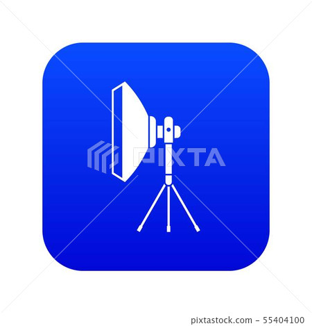 Studio lighting equipment icon digital blue - Stock Illustration ...