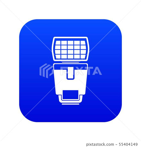 Lighting flash for camera icon digital blue - Stock Illustration ...