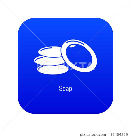 Soap icon blue vector 55404239