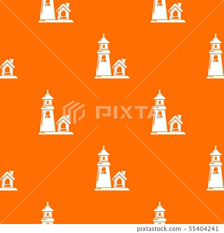 Tower and house pattern vector orange Tower and house pattern vector orange 55404241