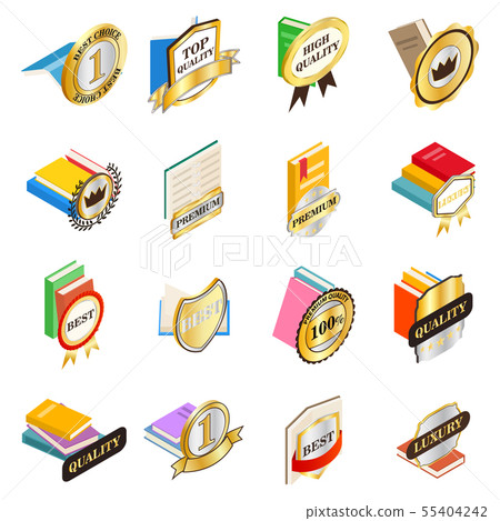 Excellent book icons set, isometric style 55404242