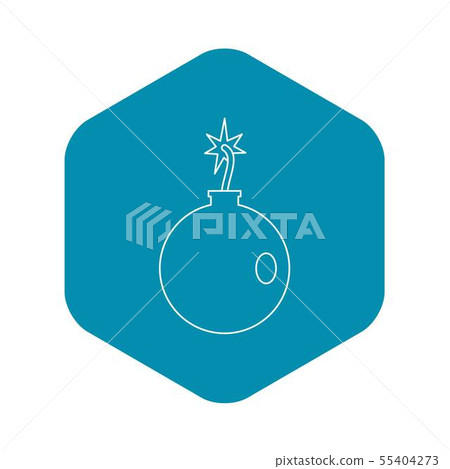 Cannonball icon, outline style 55404273