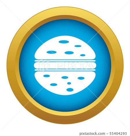 Burger icon blue vector isolated 55404293
