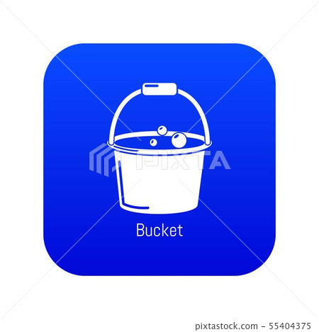 Bucket icon blue vector 55404375