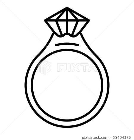 Ruby ring icon, outline style - Stock Illustration [55404376] - PIXTA