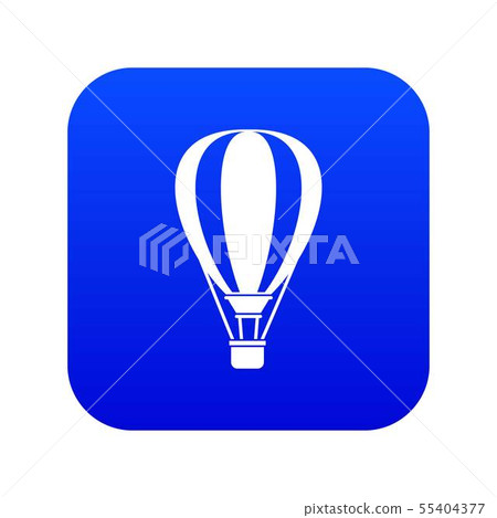 Hot air ballon icon digital blue 55404377