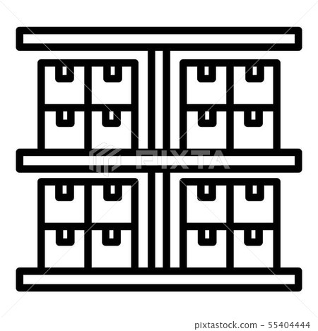 Export warehouse icon, outline style 55404444