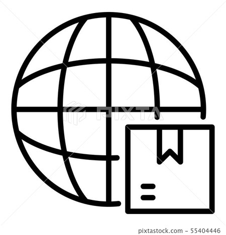 World export icon, outline style World export icon, outline style 55404446