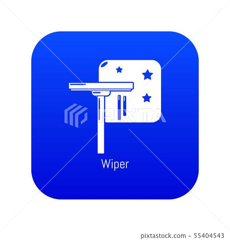 Wiper icon blue vector 55404543