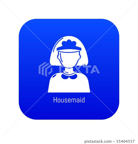 Housemaid icon blue vector Housemaid icon blue vector 55404557