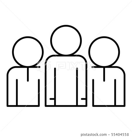 Team icon, outline style 55404558