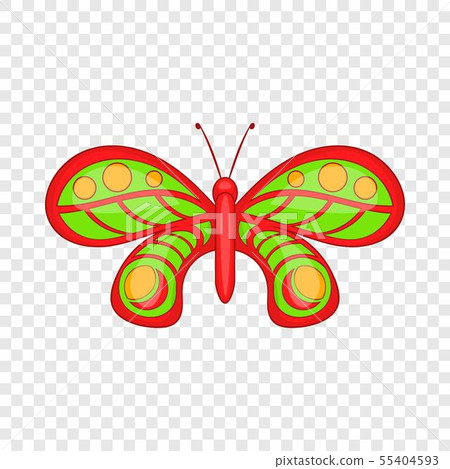 Butterfly with ornament icon, cartoon style Butterfly with ornament icon, cartoon style 55404593