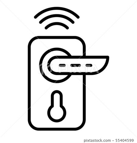 Wireless door lock icon, outline style 55404599