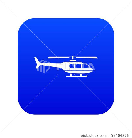 Military helicopter icon digital blue Military helicopter icon digital blue 55404876