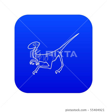 Velociraptor icon blue vector Velociraptor icon blue vector 55404921