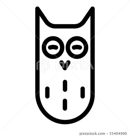 Eared owl icon, outline style Eared owl icon, outline style 55404990