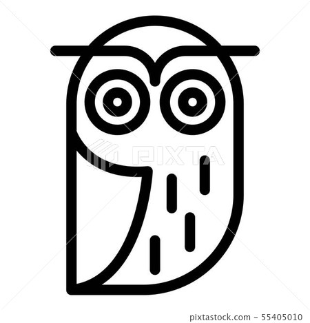 Old owl icon, outline style 55405010