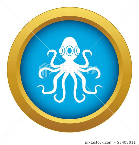 Octopus, icon blue vector isolated Octopus, icon blue vector isolated 55405011