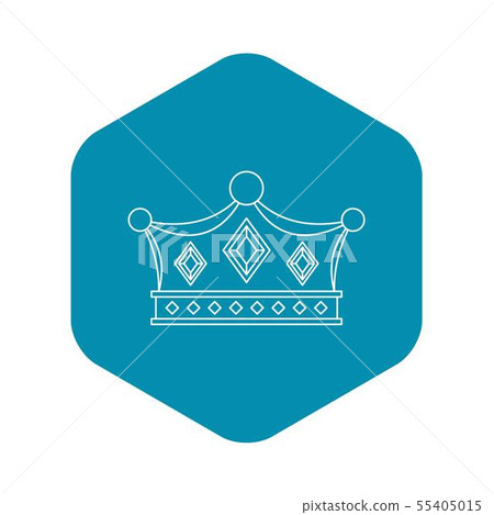 Prince crown icon, outline style Prince crown icon, outline style 55405015