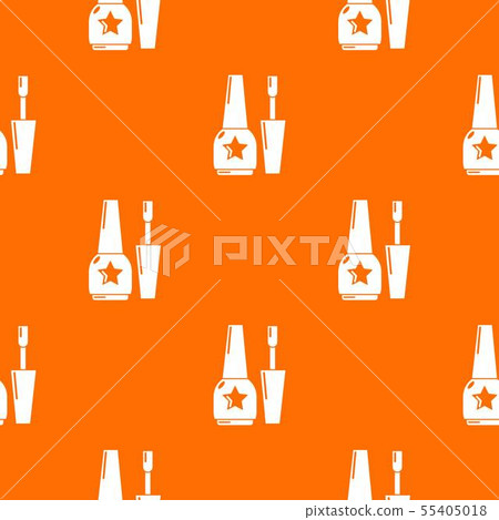 Nail polish pattern vector orange 55405018