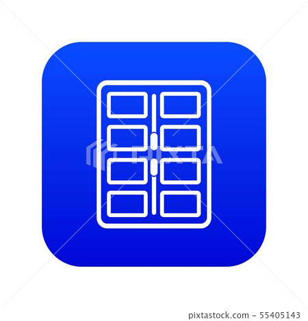 Makeup palette with applicators icon digital blue 55405143